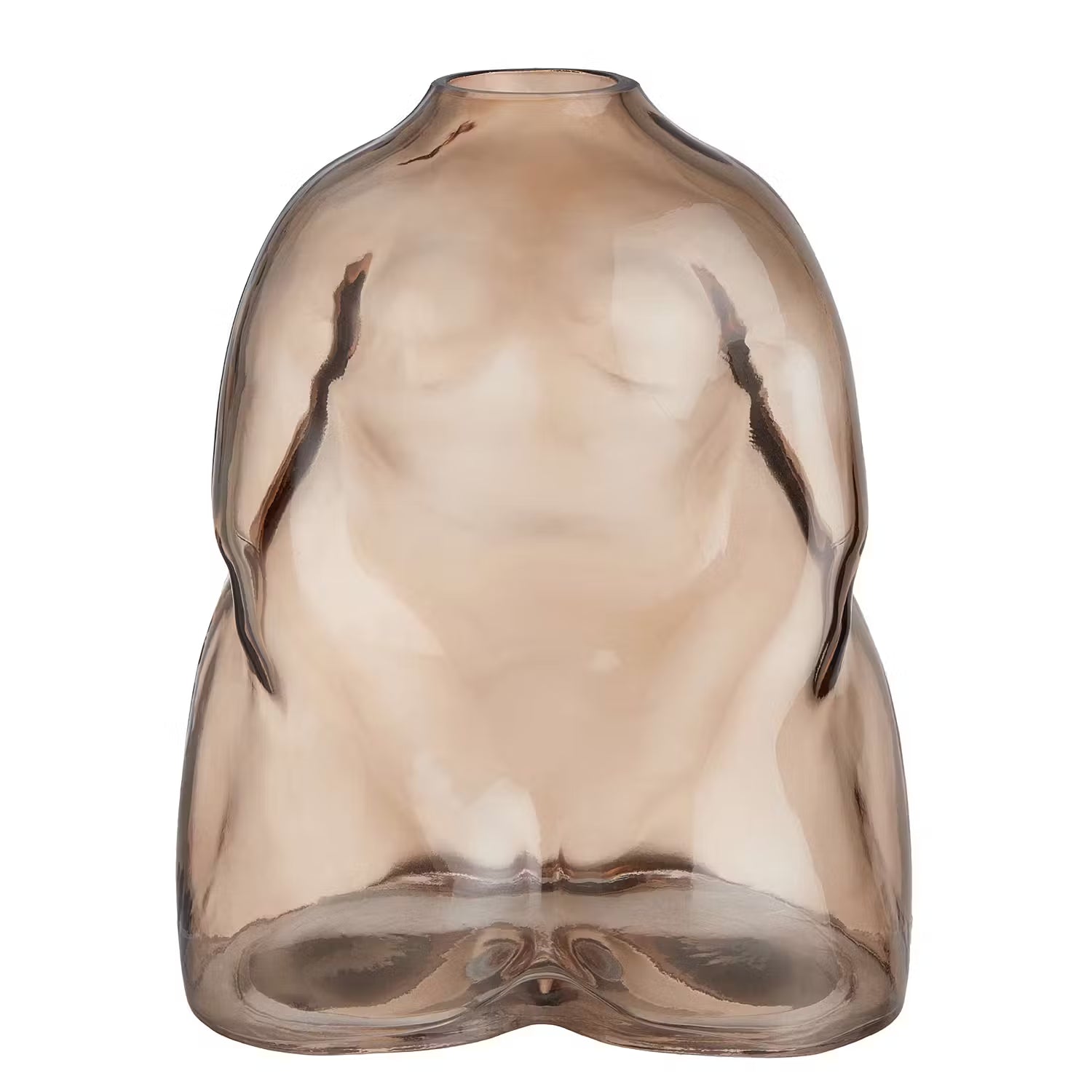 BODY LANGUAGE Vase - Farbglas - Hellbraun