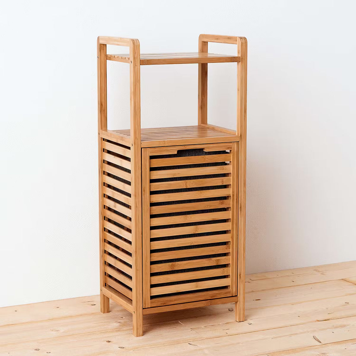 wäschekorb regal bambus 🪴 BIG BAMBOO Regal mit Wäschekorb – BUTLERS