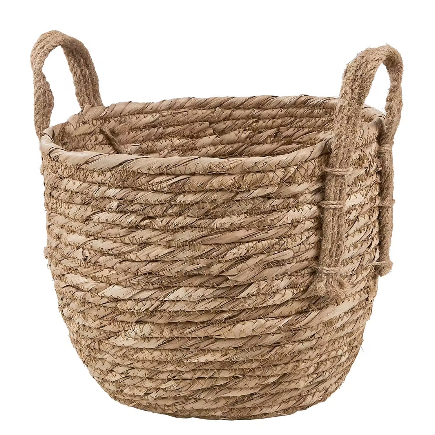 RUSH ROPE Korb - Jute / Wasserhyazinthe - Natur - Durchmesser: 25 cm