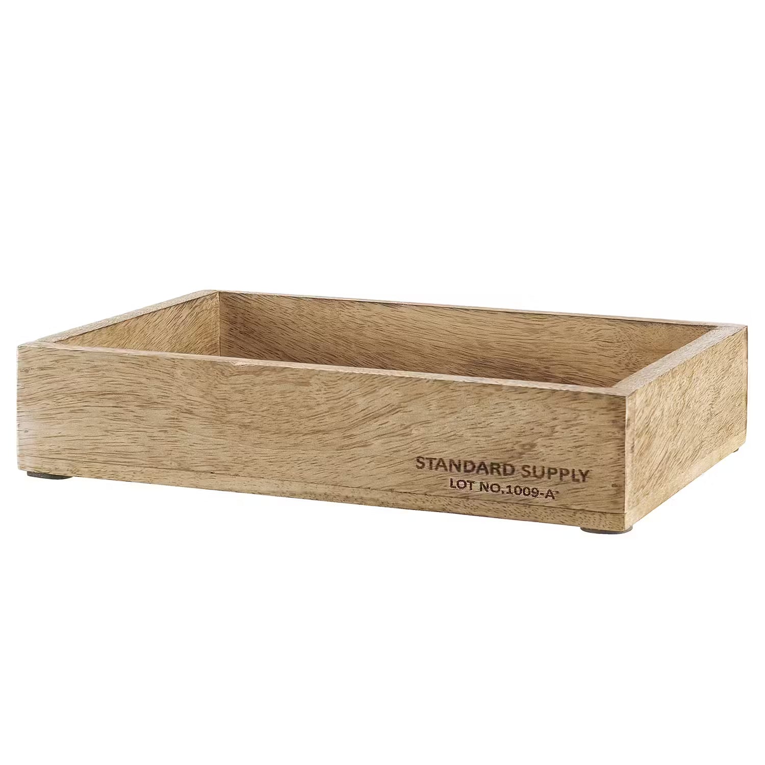 STANDARD SUPPLY Holzkasten - Mangoholz - Natur - Beige