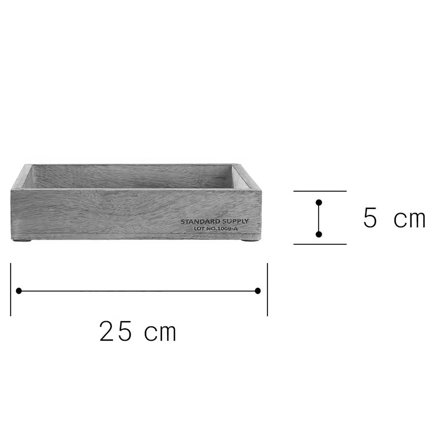 STANDARD SUPPLY Holzkasten - Mangoholz - Natur - Beige