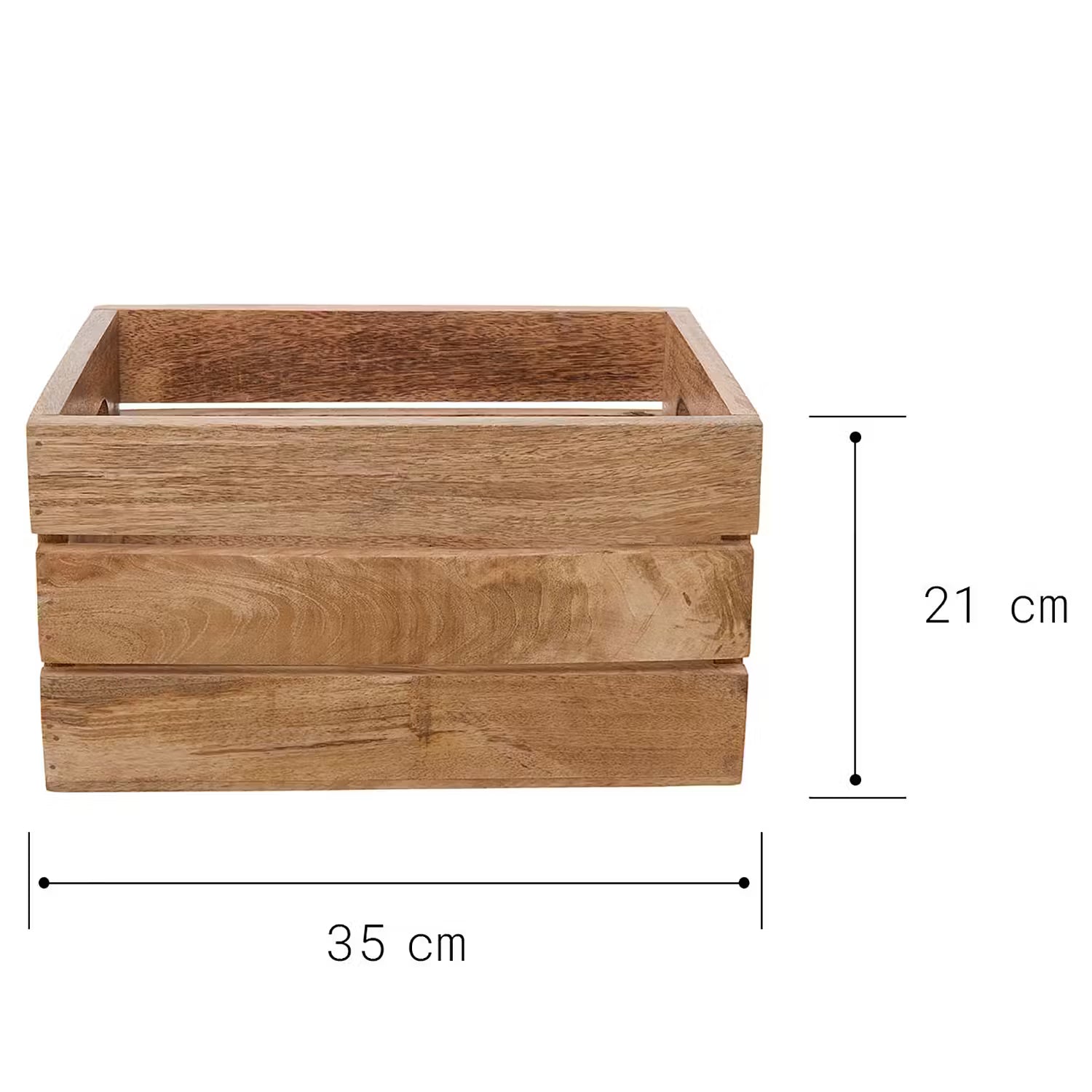 MANGO DAYS Mangoholzkiste - Mangoholz - Natur - 25 x 35 cm