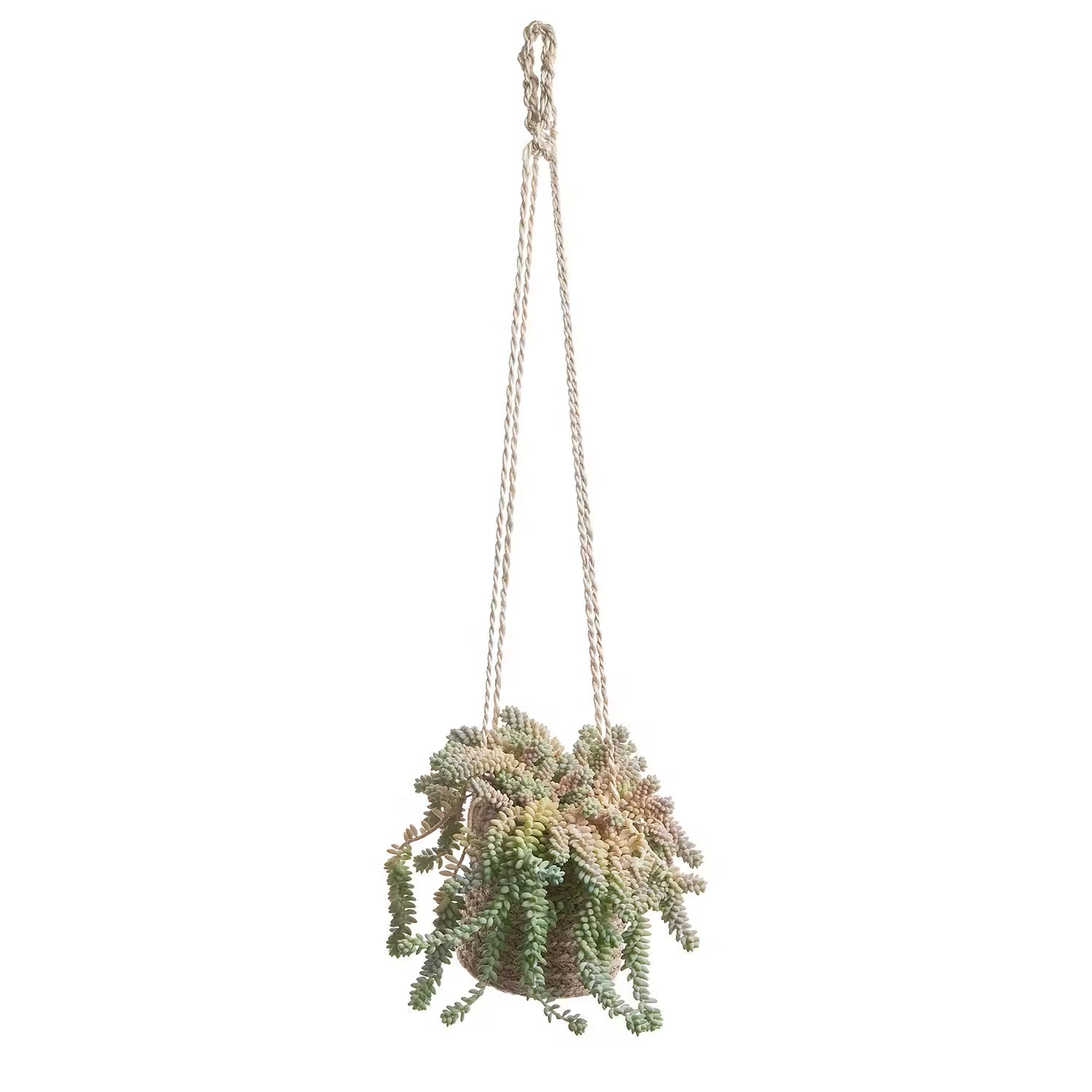 RUSH ROPE Hängekorb - Jute - Natur / Weiß