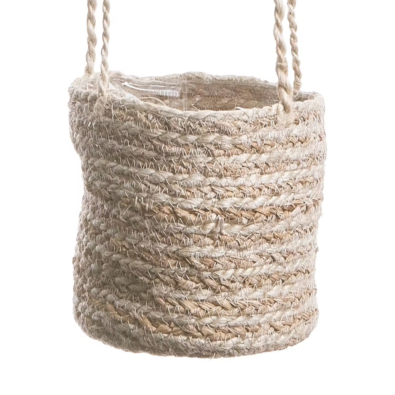 RUSH ROPE Hängekorb - Jute - Natur / Weiß