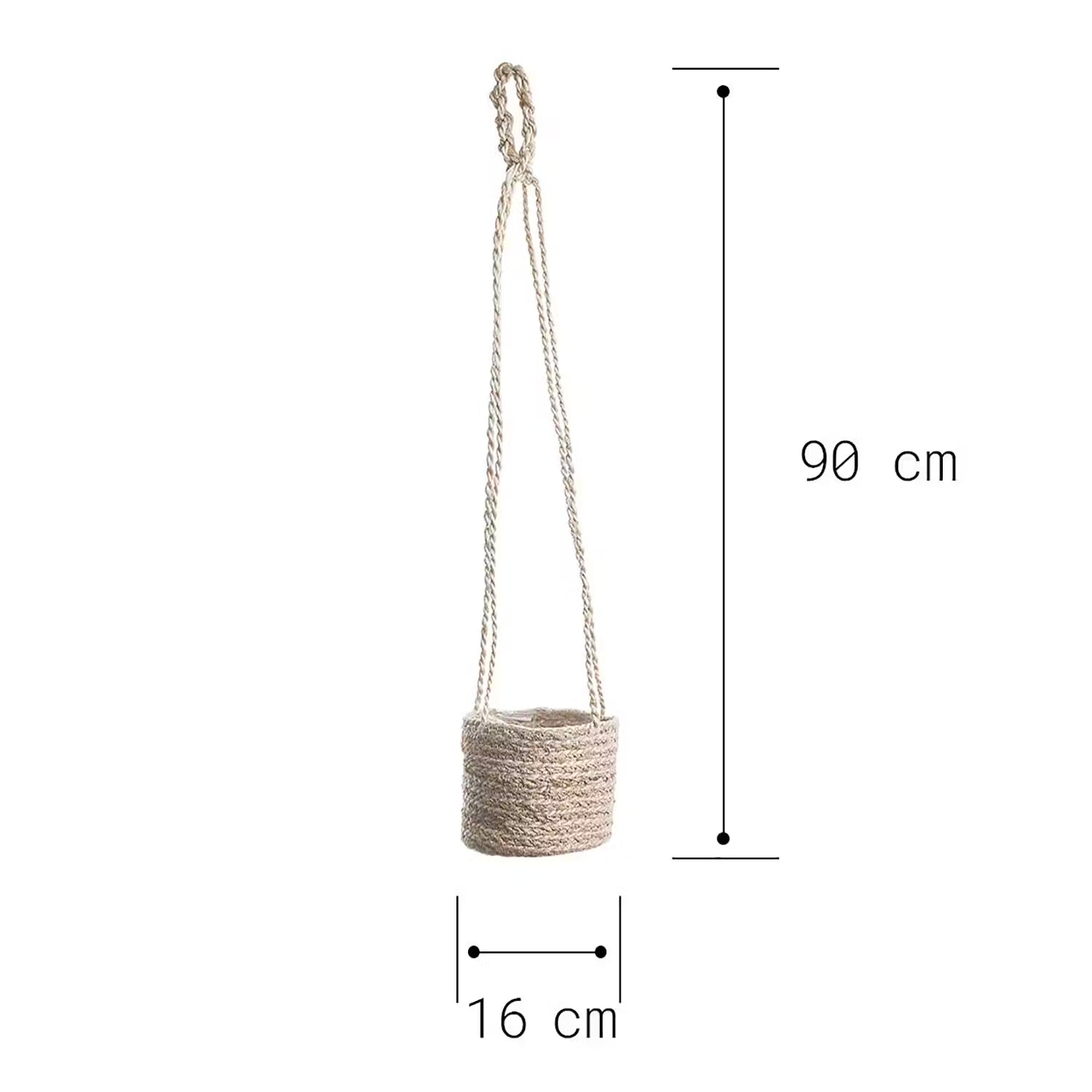 RUSH ROPE Hängekorb - Jute - Natur / Weiß