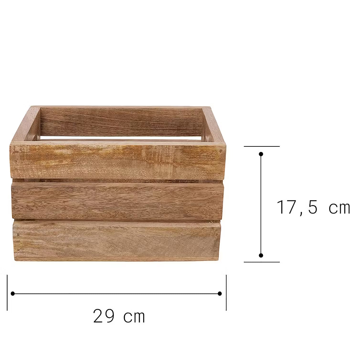 MANGO DAYS Mangoholzkiste - Mangoholz - Natur - 20 x 29 cm