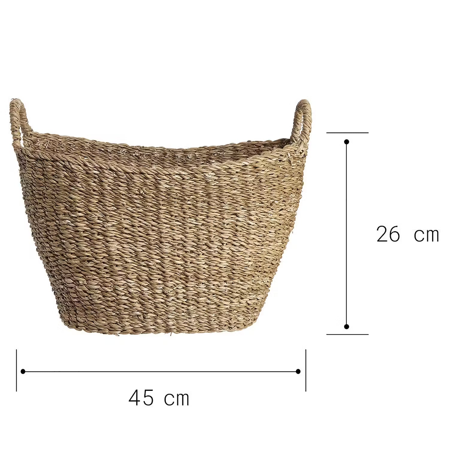 ERLA Korb mit Henkel - Typha - Natur - 26 x 26 cm