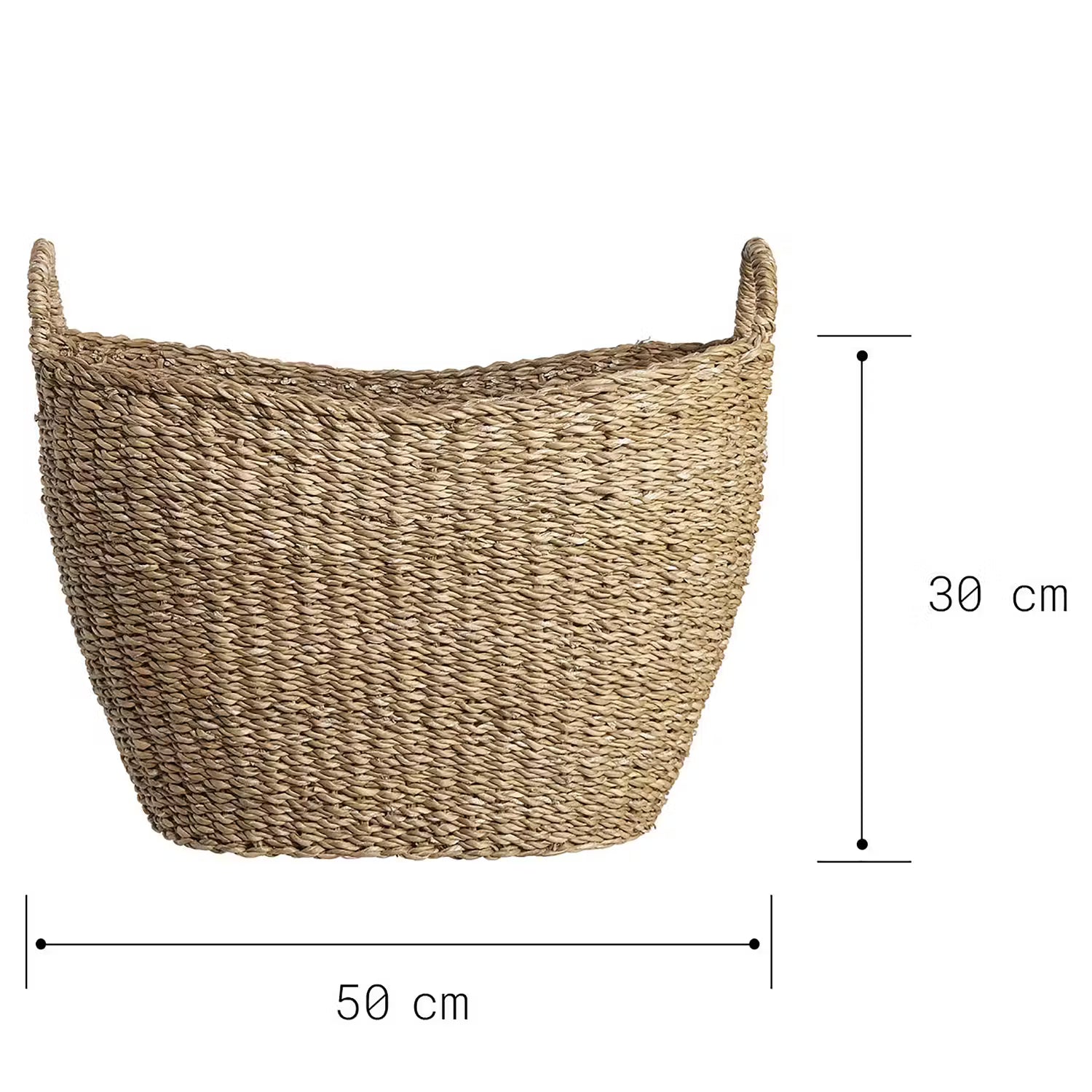ERLA Korb mit Henkel - Typha - Natur - 28 x 16 cm