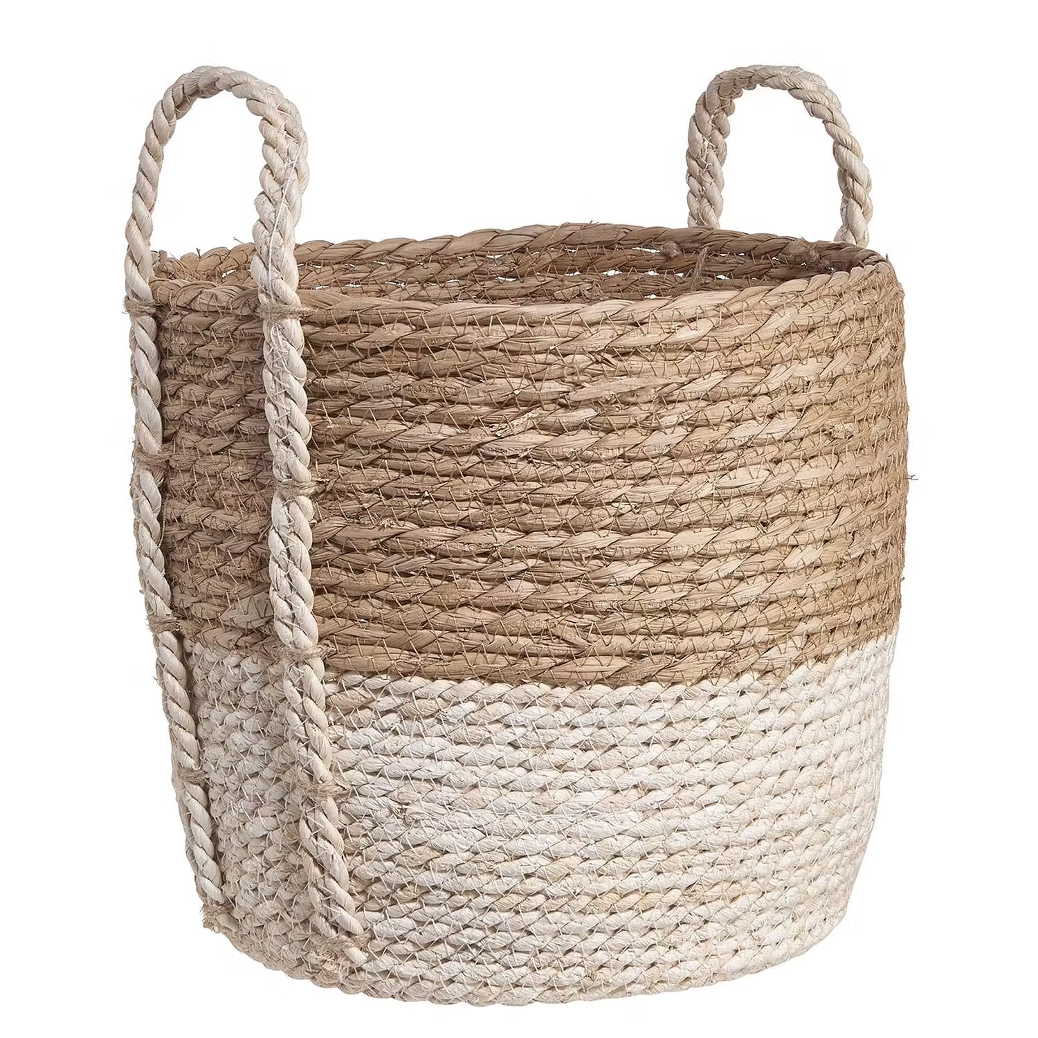 BASIC BRAID Korb - Maisblatt / Binse - Natur - Durchmesser: 28 cm