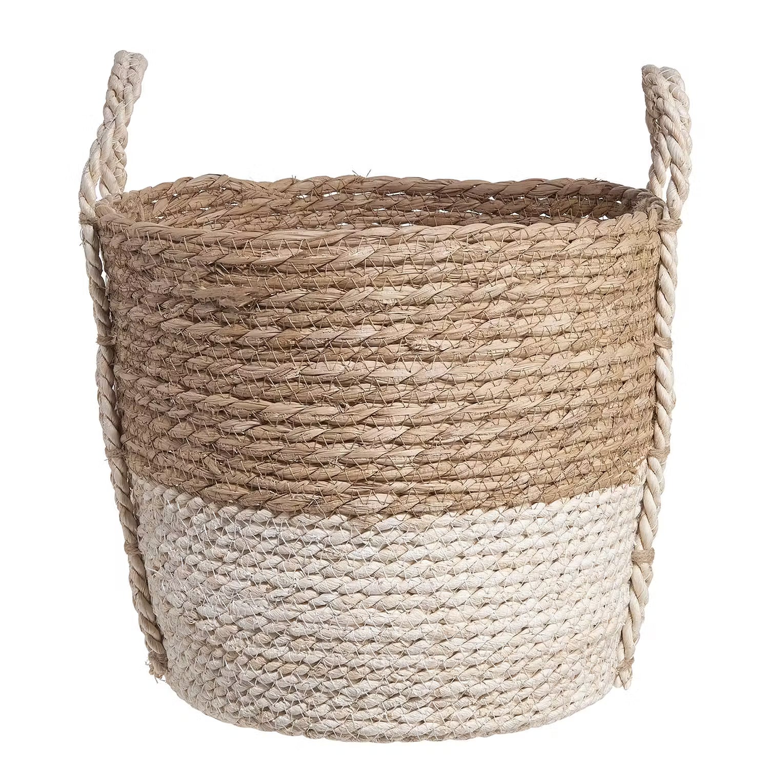 BASIC BRAID Korb - Maisblatt / Binse - Natur - Durchmesser: 28 cm