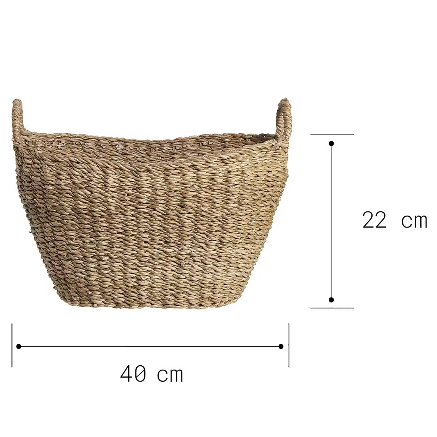 ERLA Korb mit Henkel - Typha - Natur - 22 x 22 cm