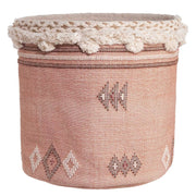 CARAVAN OF LOVE Korb - Baumwollstoff - Rosa / Beige - Durchmesser: 25 cm