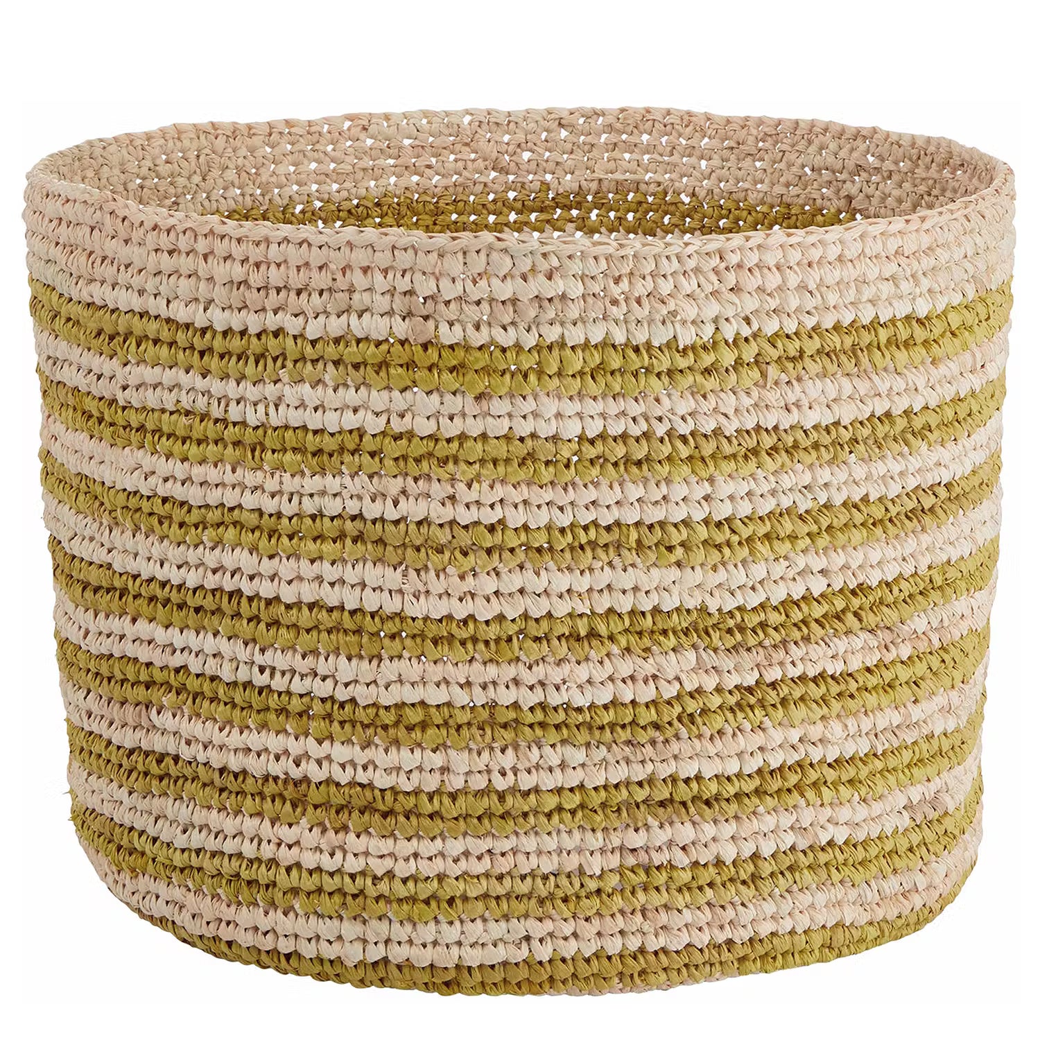 ISALO Korb - Raffia - Natur / Gelb