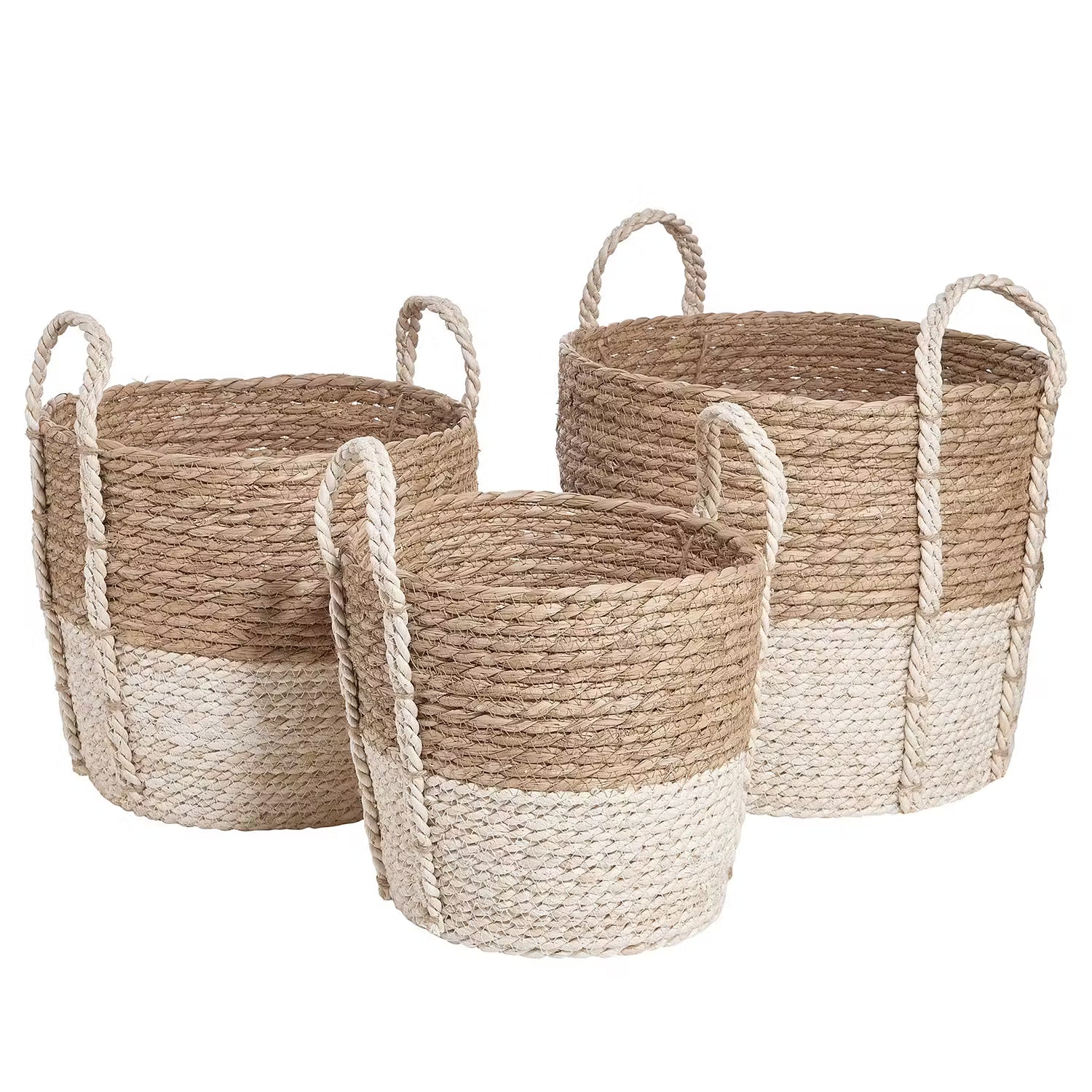 BASIC BRAID Korb - Maisblatt / Binse - Natur - Durchmesser: 24 cm