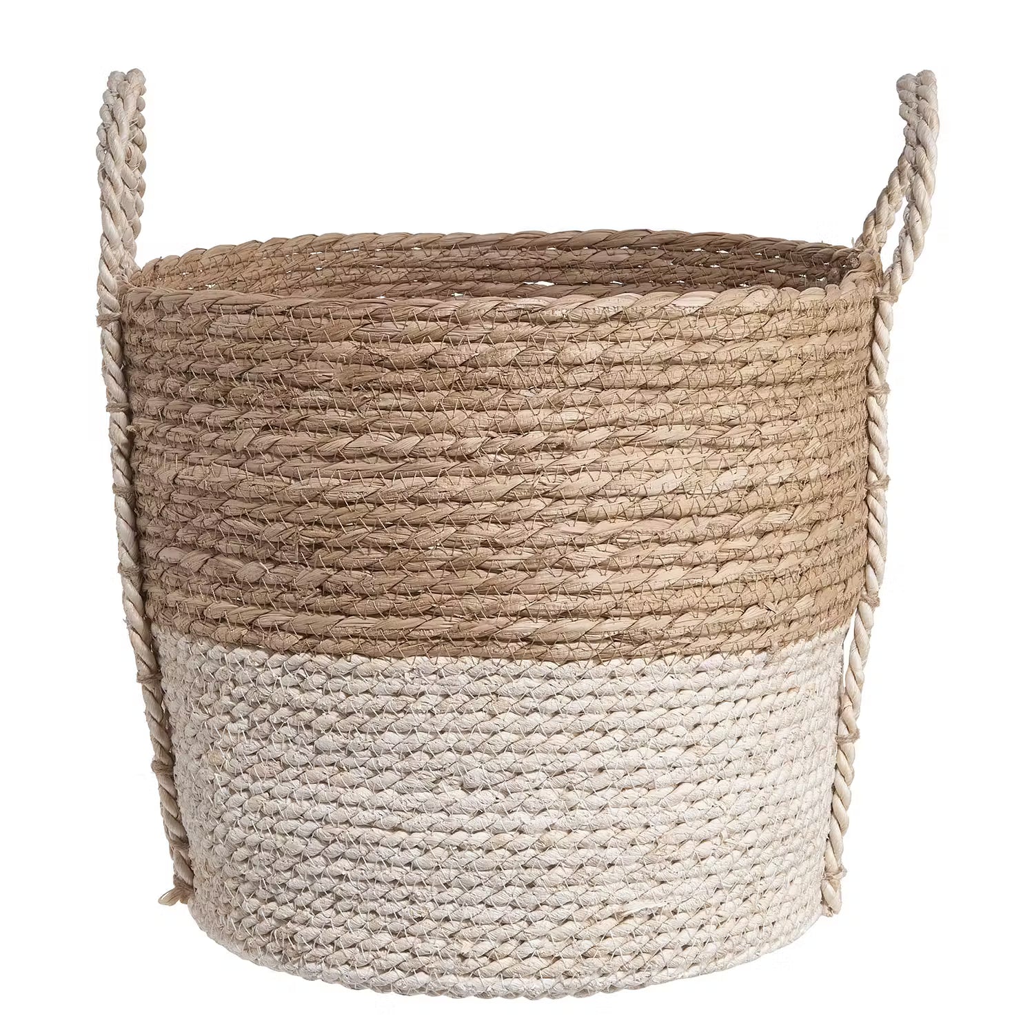 BASIC BRAID Korb - Maisblatt / Binse - Natur - Durchmesser: 32 cm