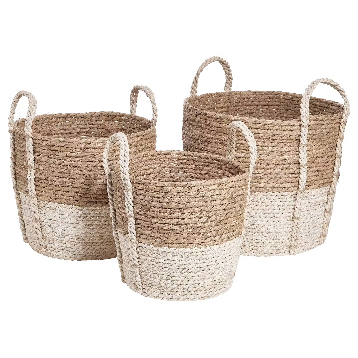 BASIC BRAID Korb - Maisblatt / Binse - Natur - Durchmesser: 32 cm