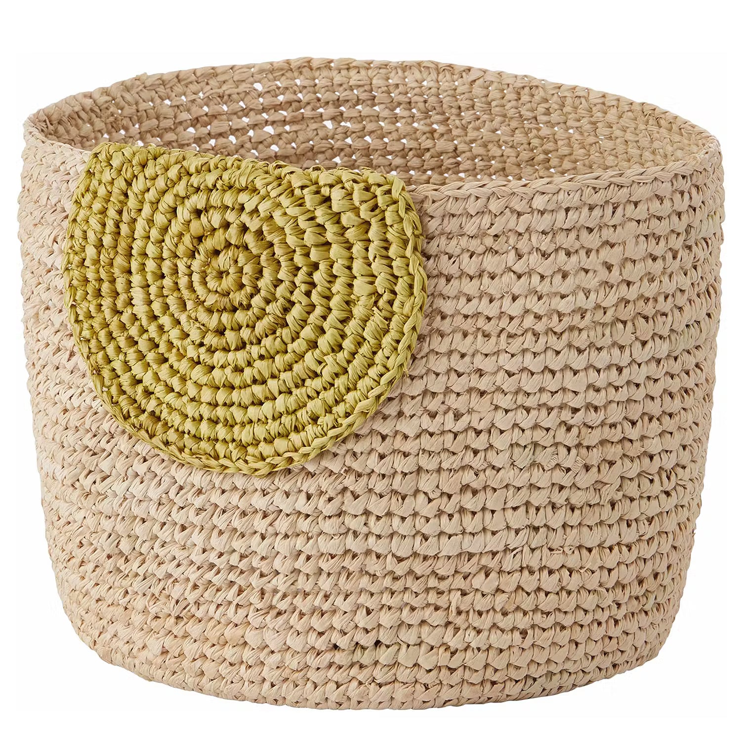 ISALO Korb - Raffia - Natur / Gelb