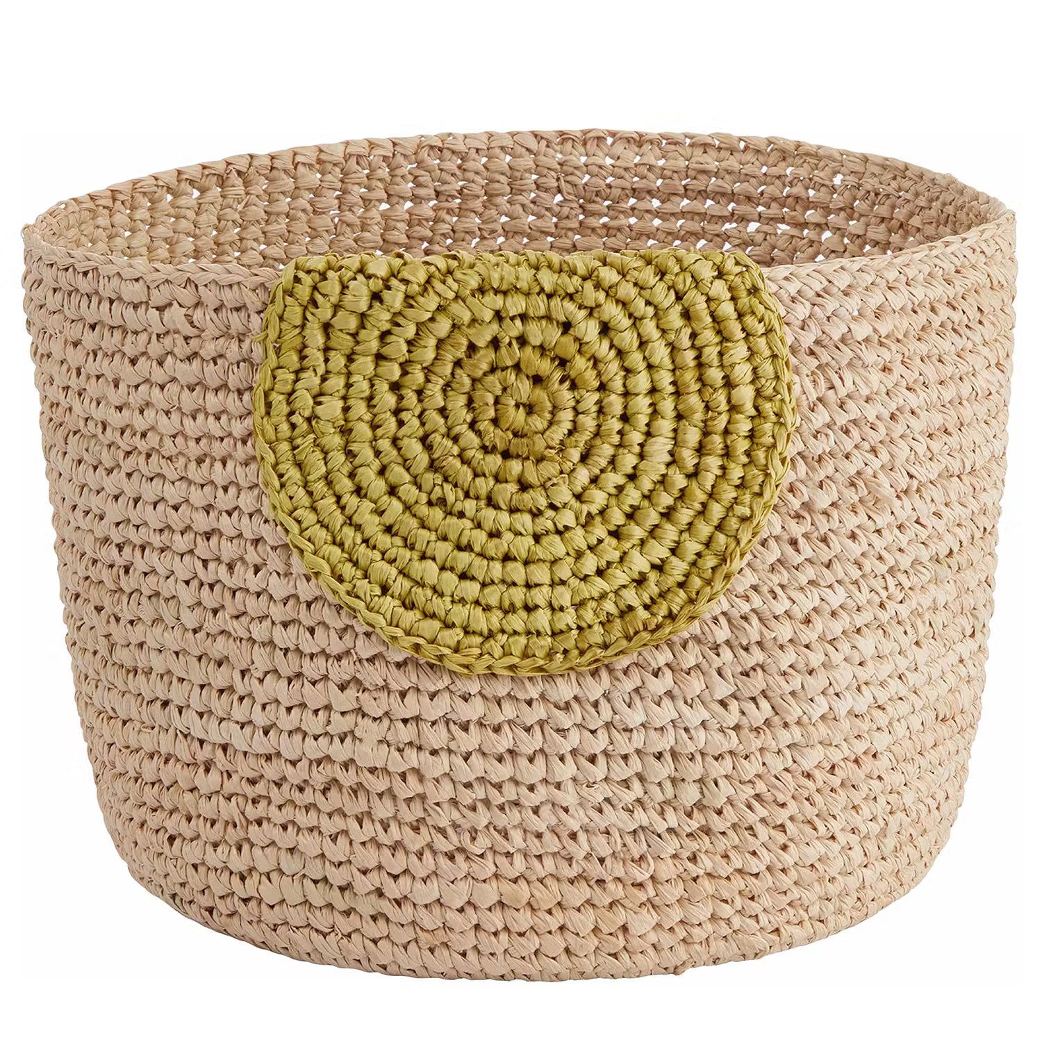 ISALO Korb - Raffia - Natur / Gelb