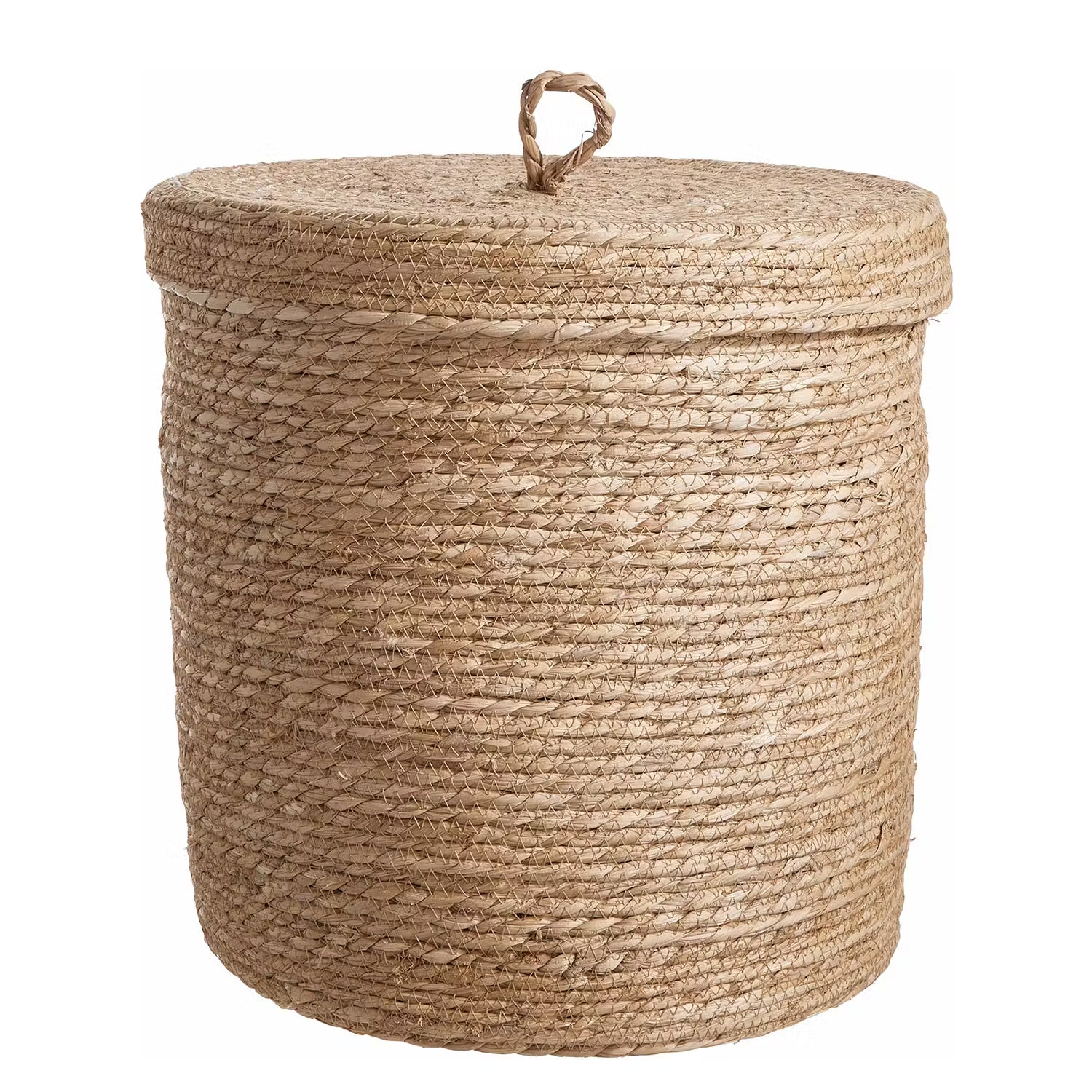 RUSH ROPE Korb mit Deckel - Seegras - Natur - Durchmesser: 40 cm