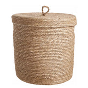 RUSH ROPE Korb mit Deckel - Seegras - Natur - Durchmesser: 40 cm