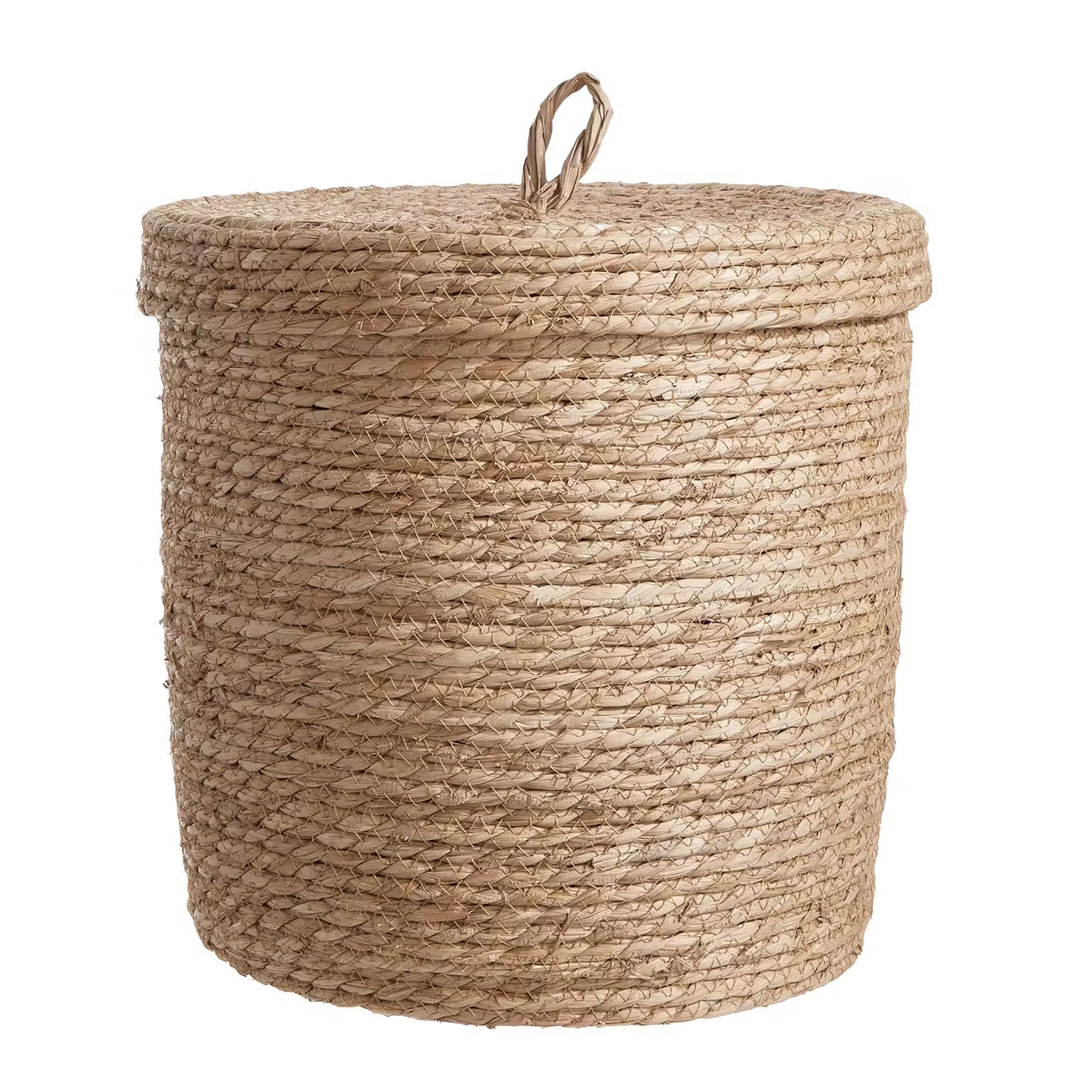 RUSH ROPE Korb mit Deckel - Seegras - Natur - Durchmesser: 35 cm