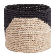 ISALO Korb - Raffia - Natur / Anthrazit