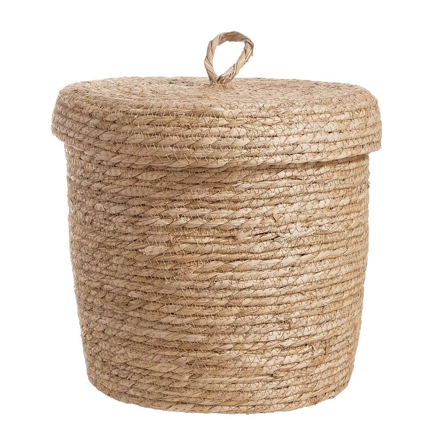 RUSH ROPE Korb mit Deckel - Seegras - Natur - Durchmesser: 30 cm