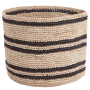 ISALO Korb - Raffia - Natur / Anthrazit