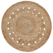 ALL NATURE Kurzflorteppich - Hanf - Beige - Durchmesser: 110 cm