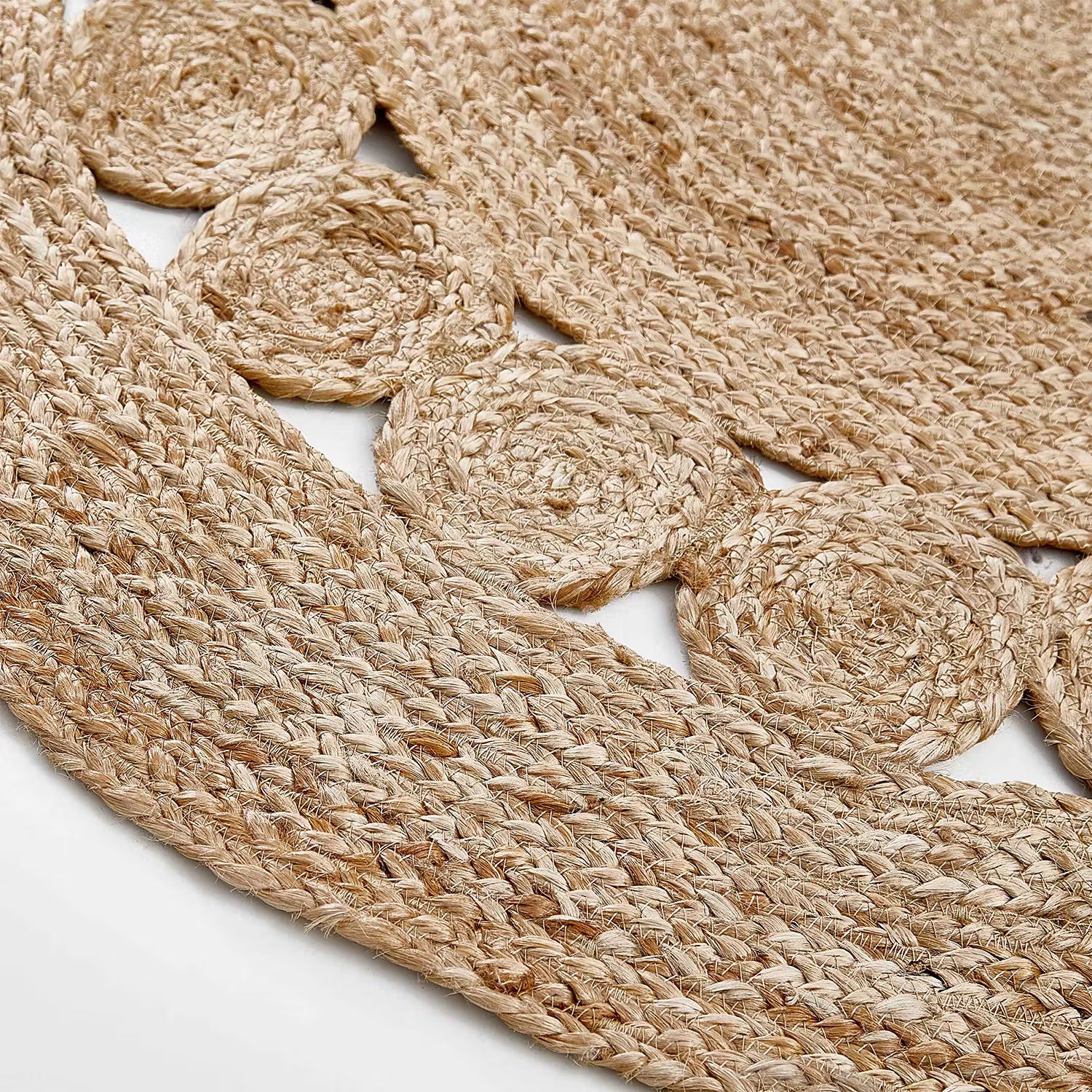 ALL NATURE Kurzflorteppich - Hanf - Beige - Durchmesser: 110 cm