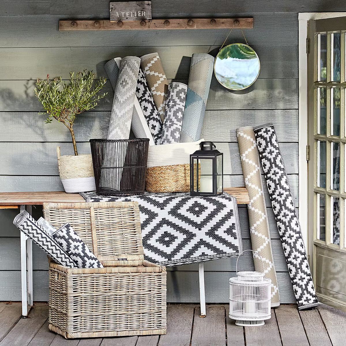 COLOUR CLASH Teppich Mosaik – Outdoor & Indoor – BUTLERS