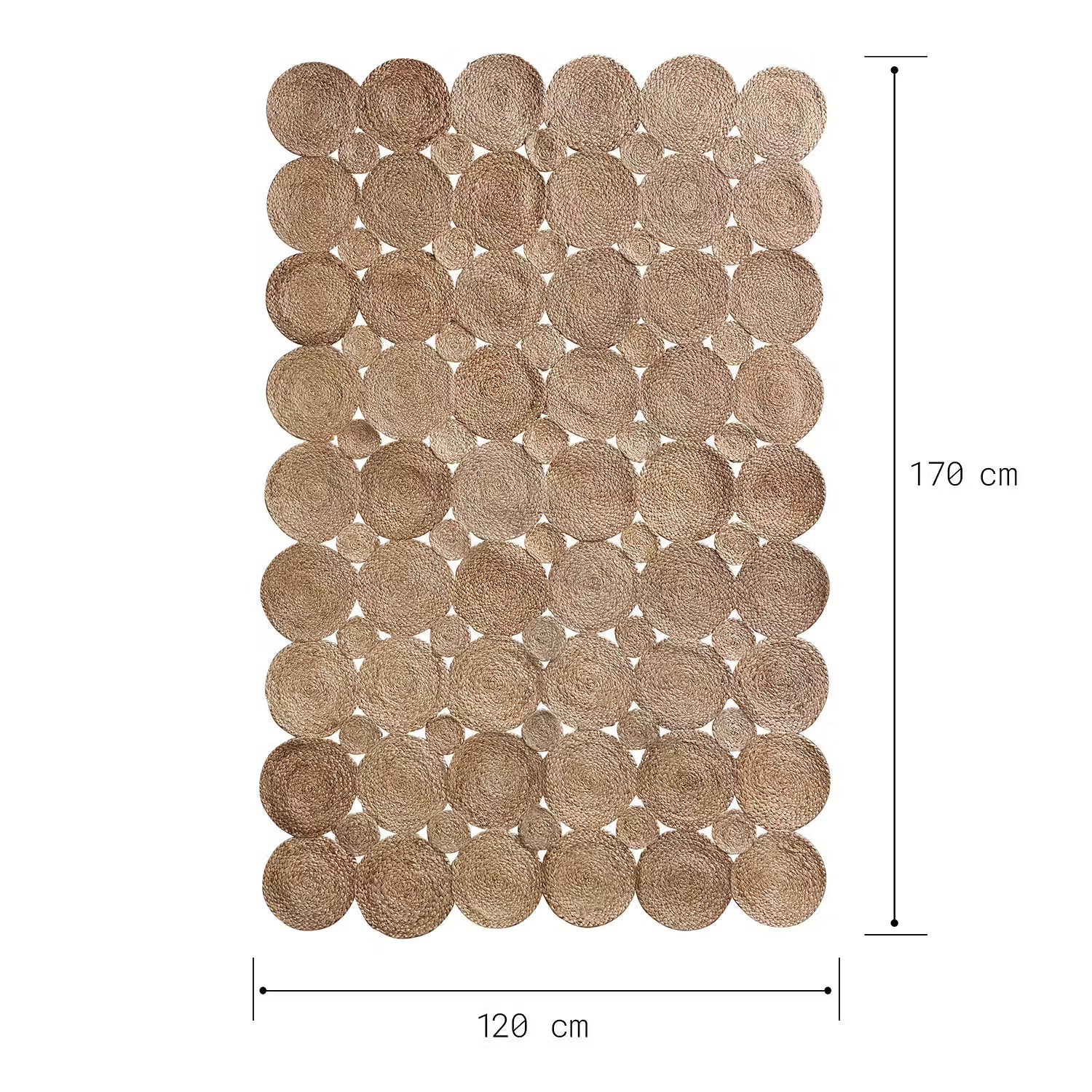 ALL NATURE Hanf-Teppich Ornament - Hanf - Natur