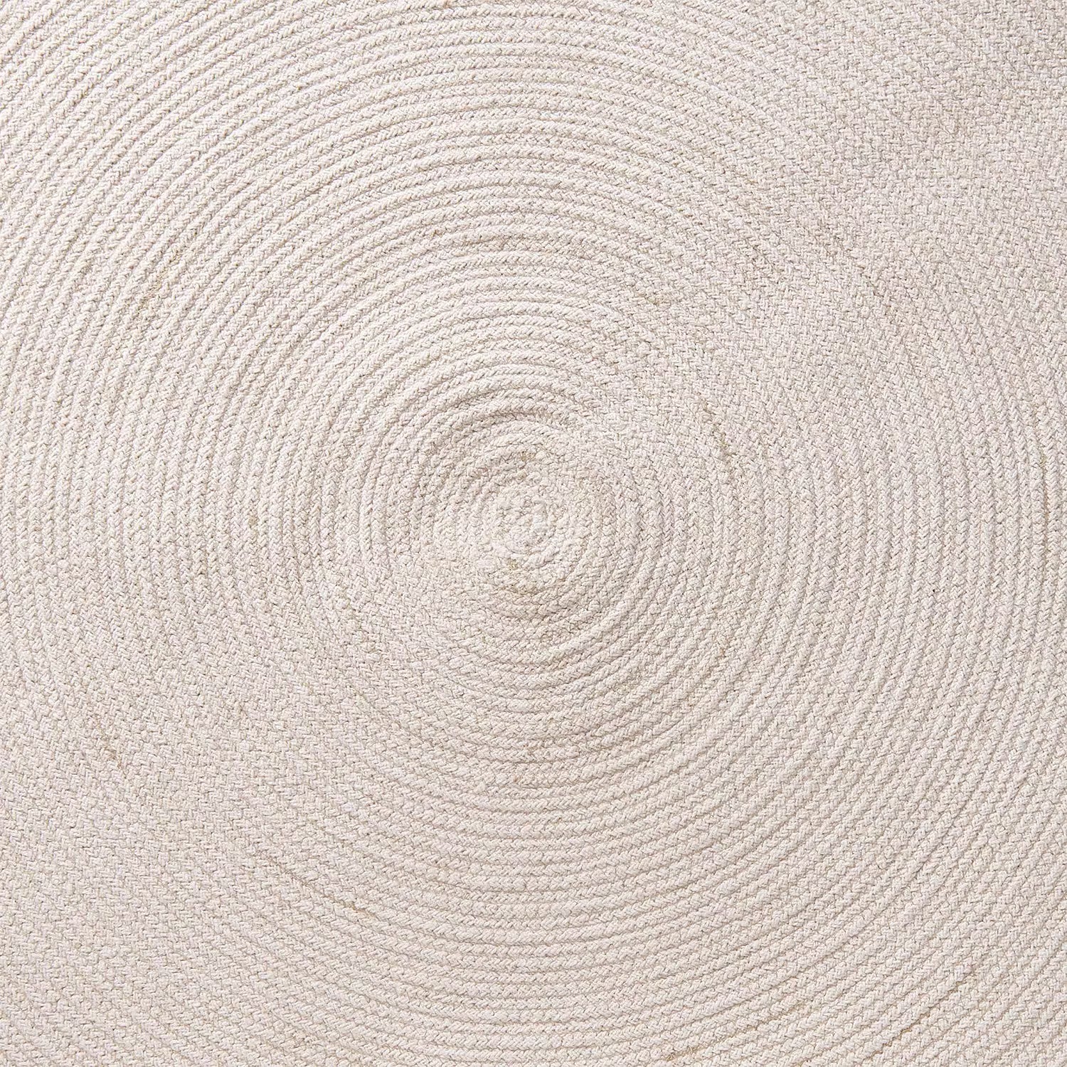 ALL NATURE Kurzflorteppich Quasten - Baumwolle - Creme