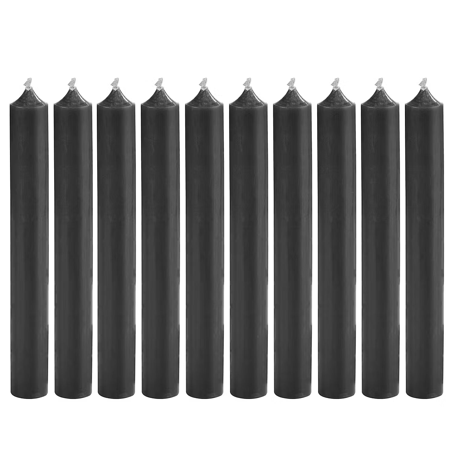 RAINBOW Stabkerze 10er-Set - Wachs - Anthrazit