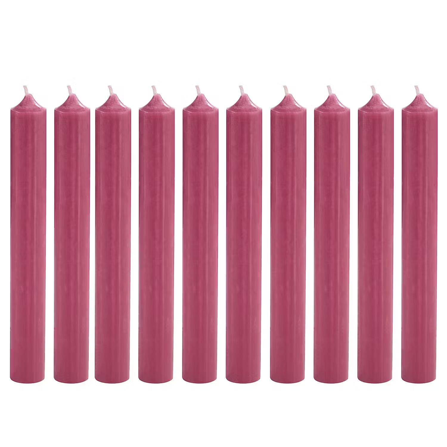 RAINBOW Stabkerze 10er-Set - Wachs - Rosa