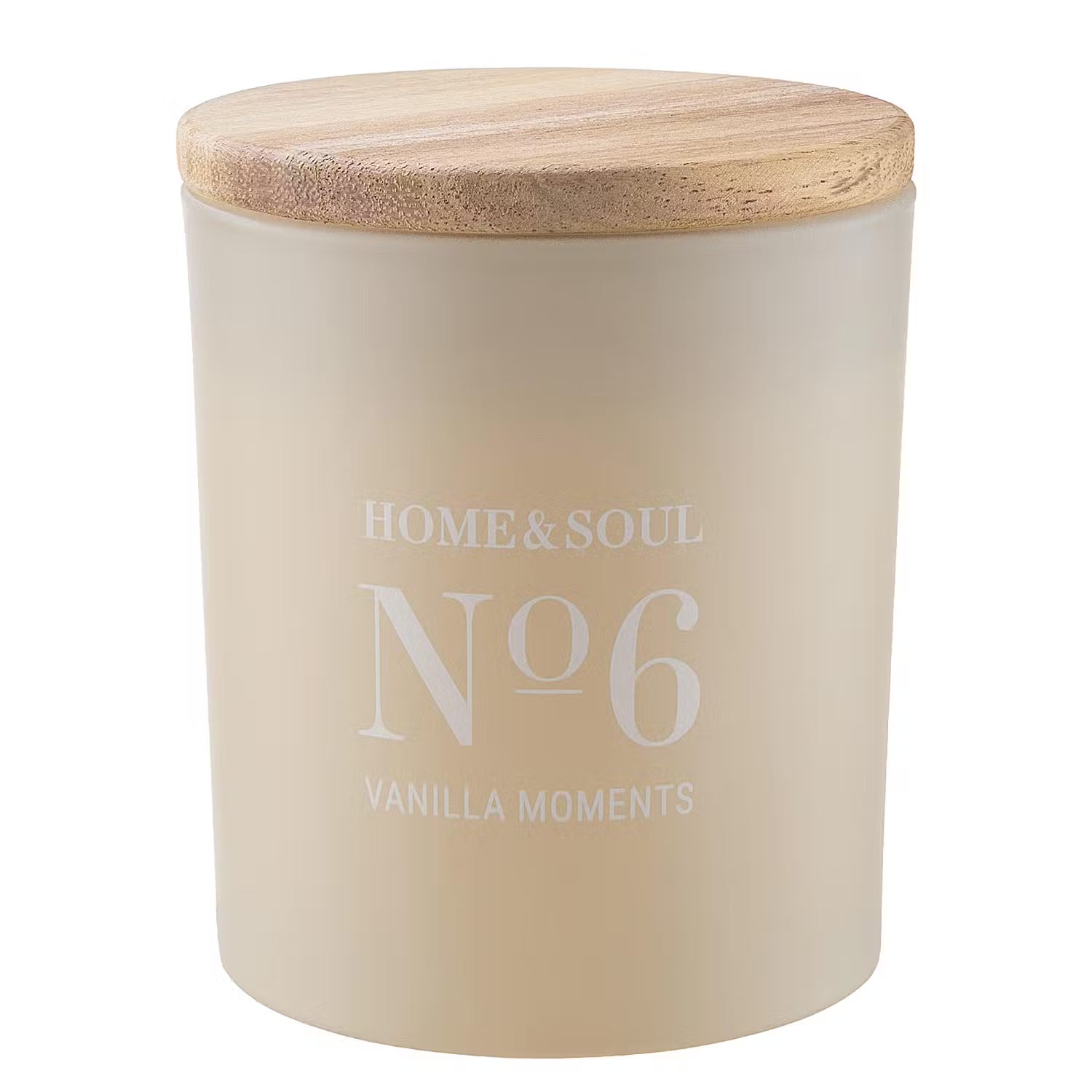 HOME & SOUL Duftkerze Vanilla Moments - Pinienholz / Sojawachs / Paraffin / Glas - Creme