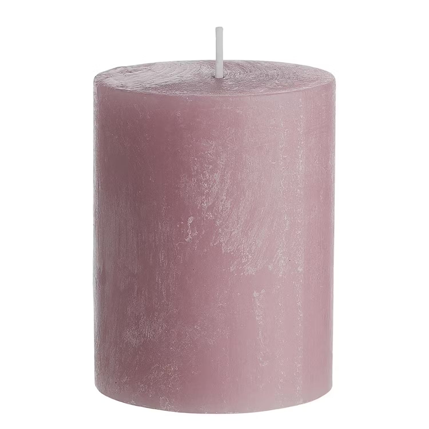 RUSTIC Stumpenkerze 6er-Set - Wachs - Rosa