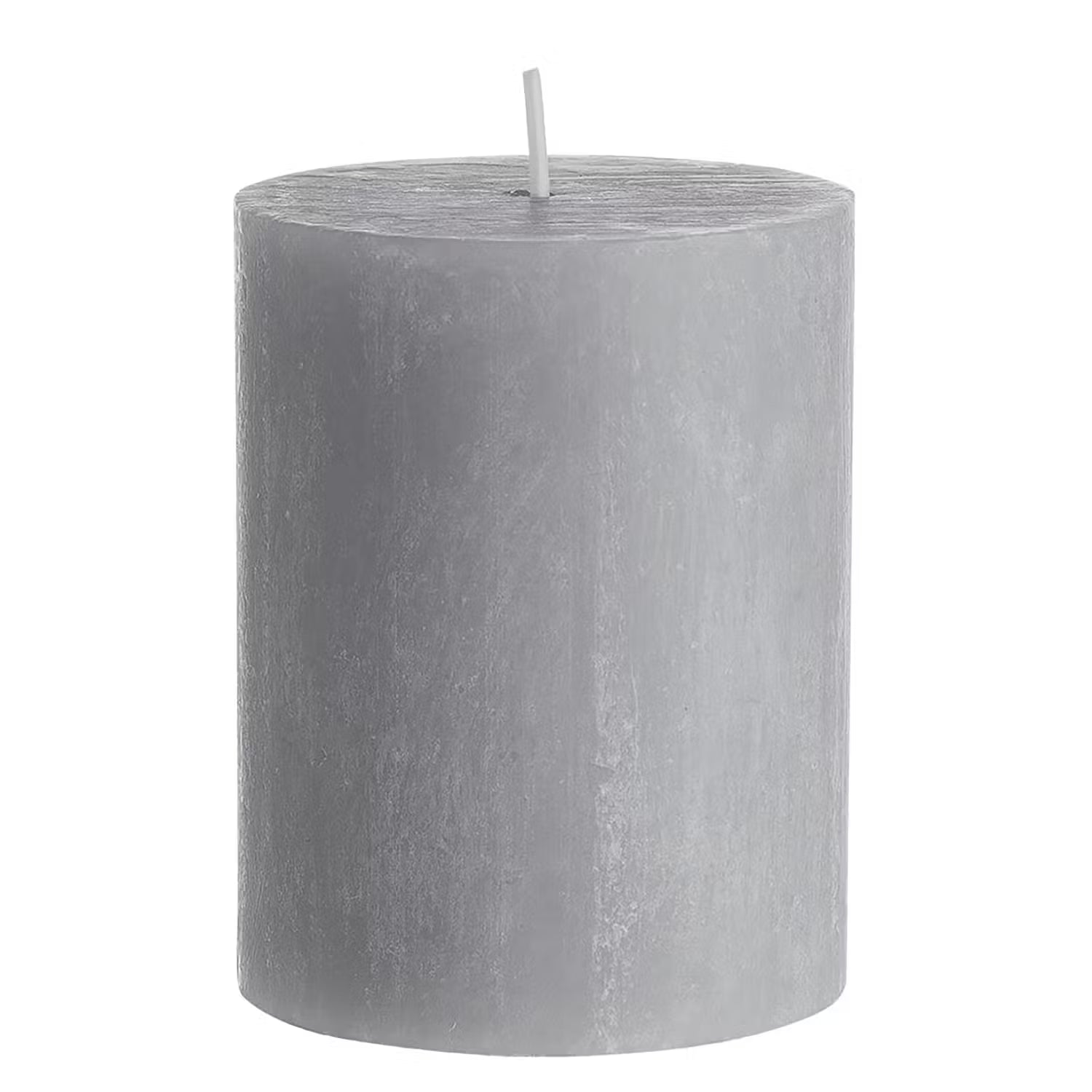 RUSTIC Stumpenkerze 6er-Set - Wachs - Grau