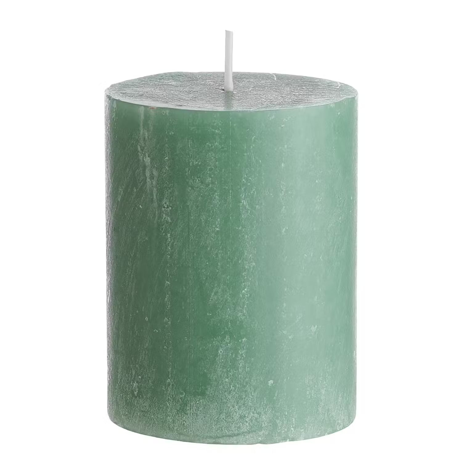 RUSTIC Stumpenkerze 6er-Set - Wachs - Pistaziengrün