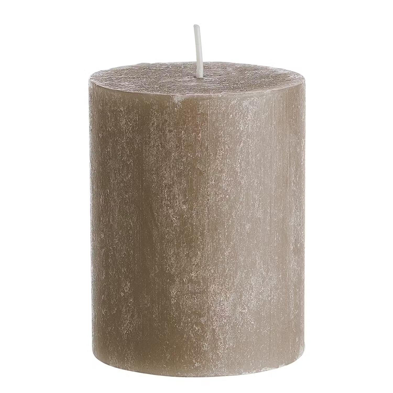 RUSTIC Stumpenkerze 6er-Set - Wachs - Braun