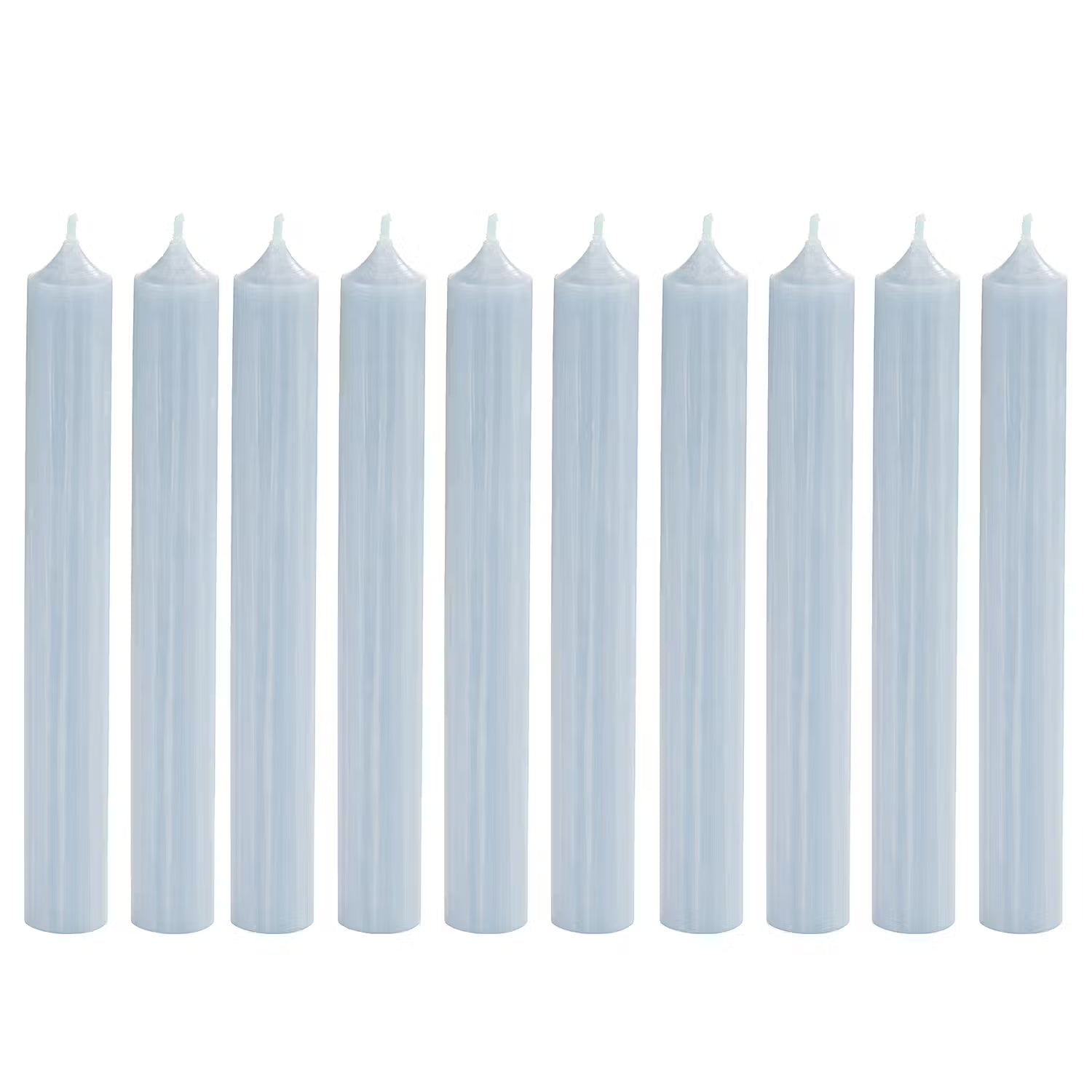 RAINBOW Stabkerze 10er-Set - Wachs - Pastellblau