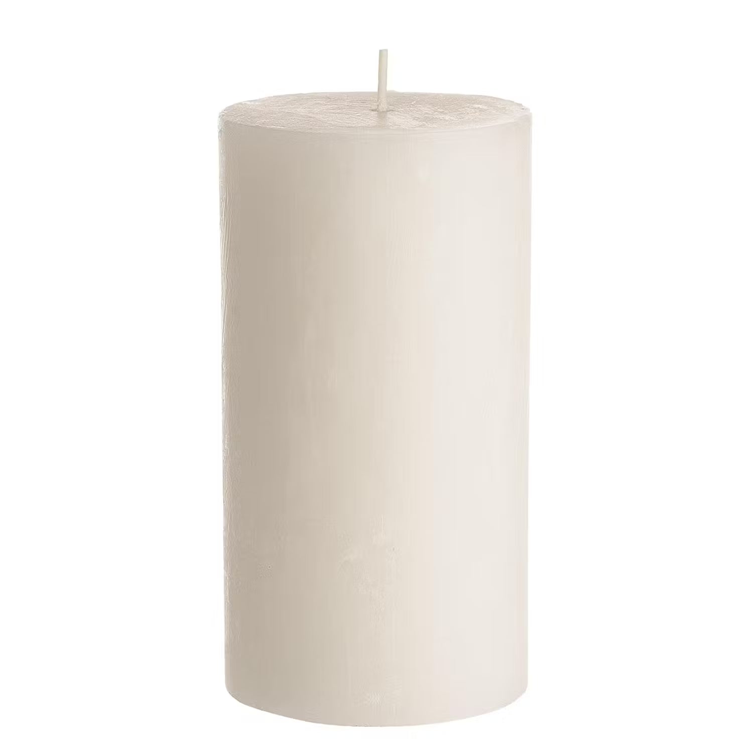 RUSTIC Stumpenkerze 6er-Set - Wachs - Creme