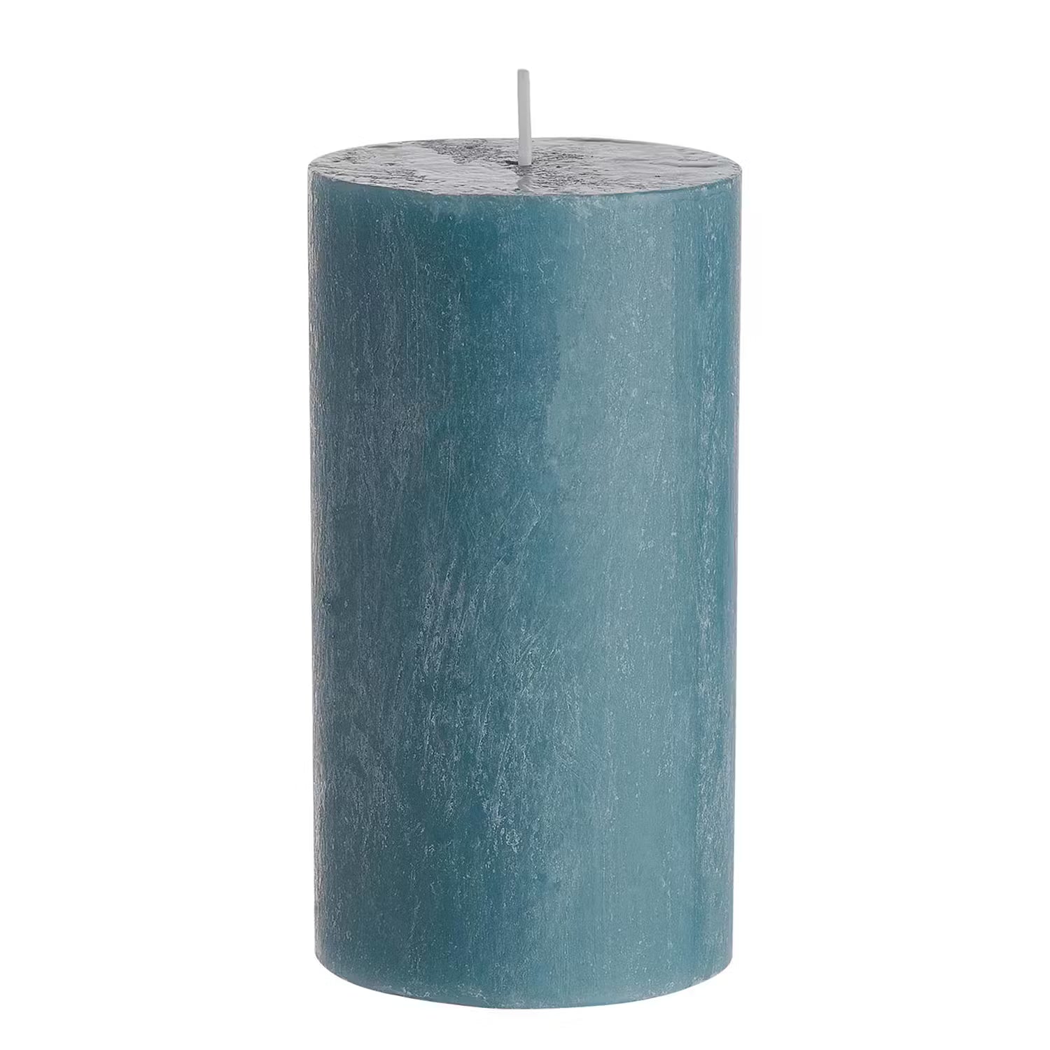 RUSTIC Stumpenkerze 6er-Set - Wachs - Blau