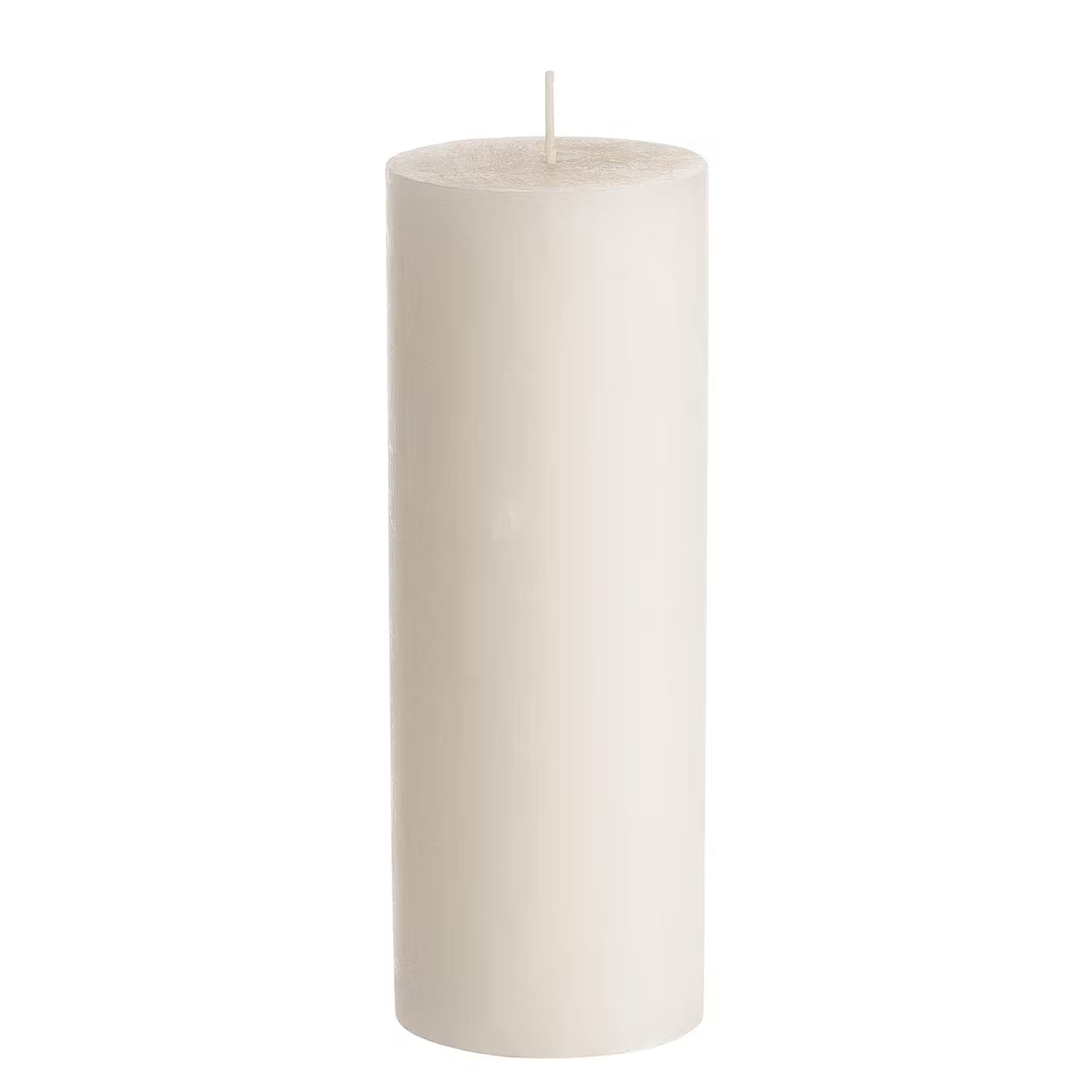 RUSTIC Stumpenkerze 6er-Set - Wachs - Creme