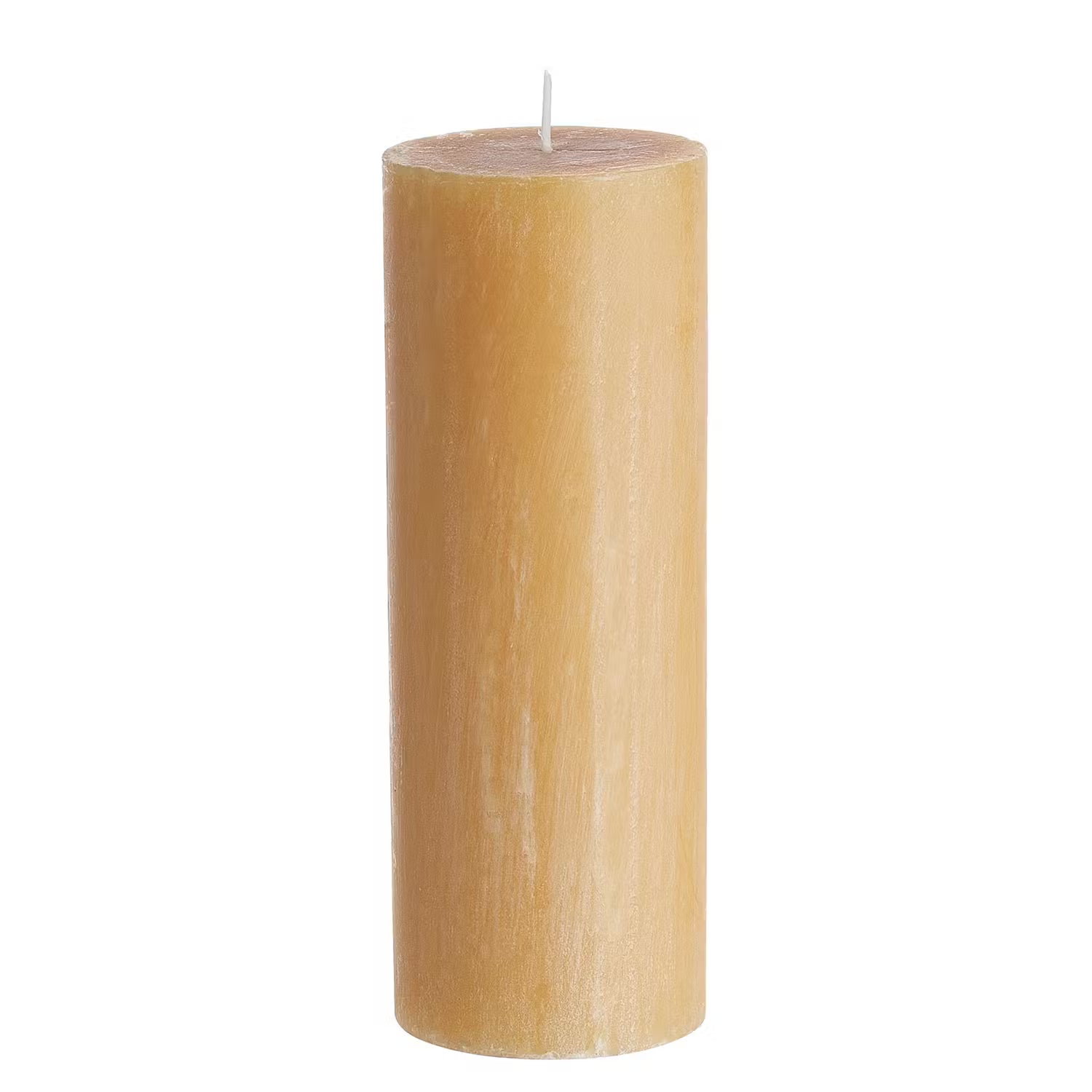 RUSTIC Stumpenkerze 6er-Set - Wachs - Gelb