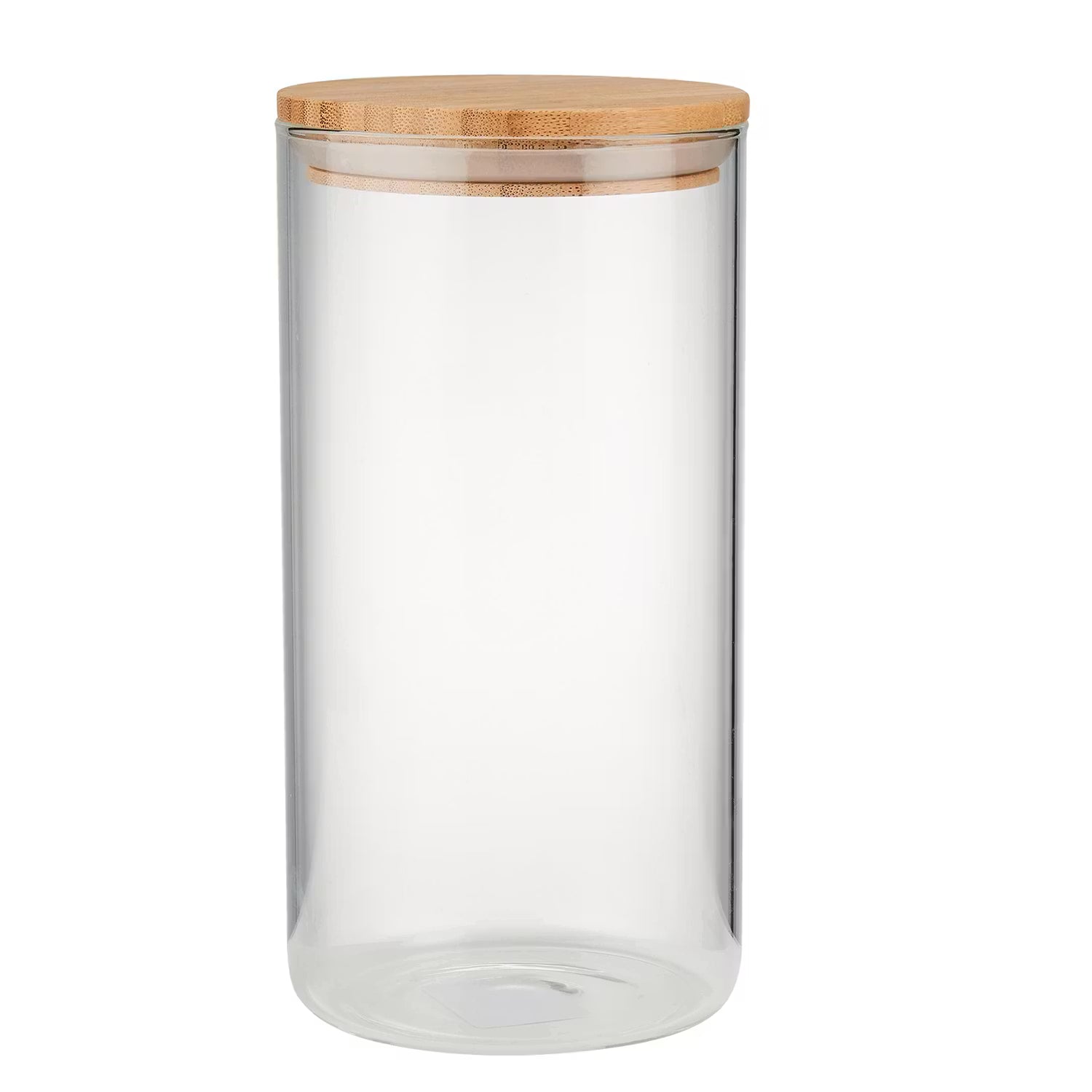 WOODLOCK Vorratsglas - Borosilikatglas / Buche - Transparent - Fassungsvermögen: 2.3 L
