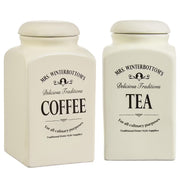 MRS. WINTERBOTTOM'S Vorratsdosen 2-tlg. - Keramik - Creme