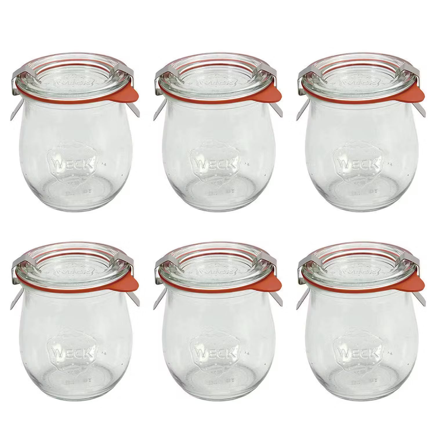 WECK Einkochglas-Set 6-tlg. - Klarglas - Transparent