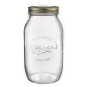 MASON`S Aufbewahrungsglas - Klarglas / Aluminium - Transparent - Fassungsvermögen: 1.5 L