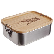 MOUNTAINEER Lunchbox - Edelstahl / Bambus - Silber / Natur